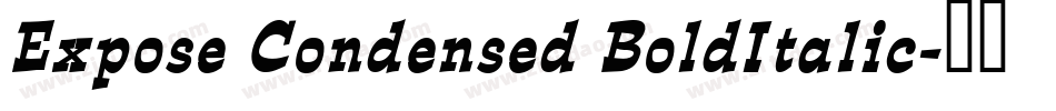Expose Condensed BoldItalic字体转换
